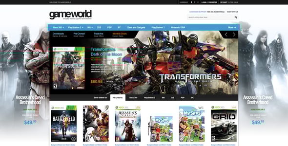Game Store Website Templates | ThemeForest