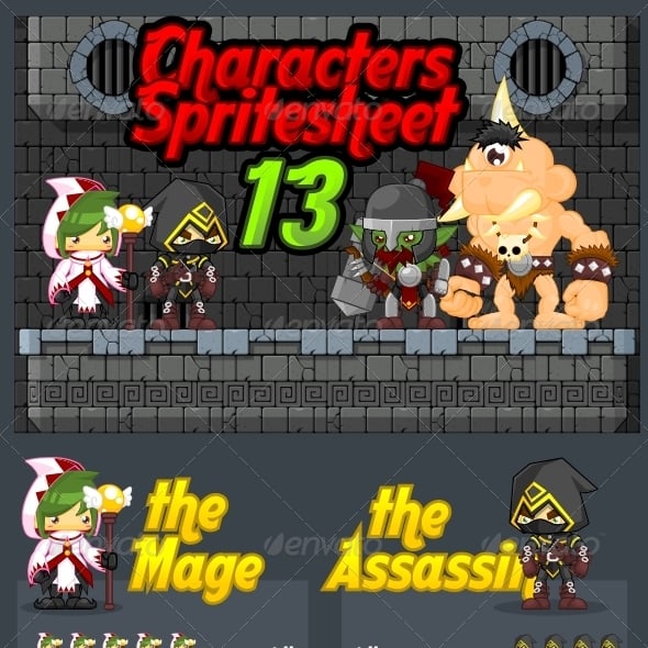Rpg Game Sprites & Sheet Templates | GraphicRiver