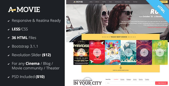 Movie HTML Website Templates | ThemeForest