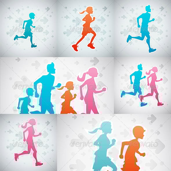 Running Graphics, Designs & Templates | GraphicRiver