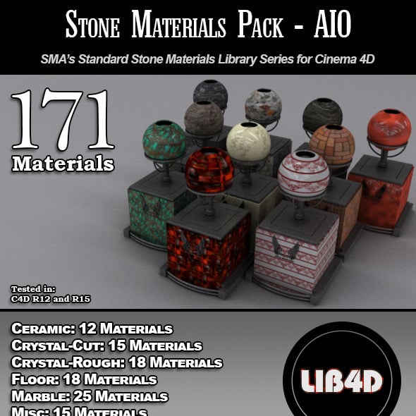 Misce Stone 3D Materials & Shaders | 3DOcean