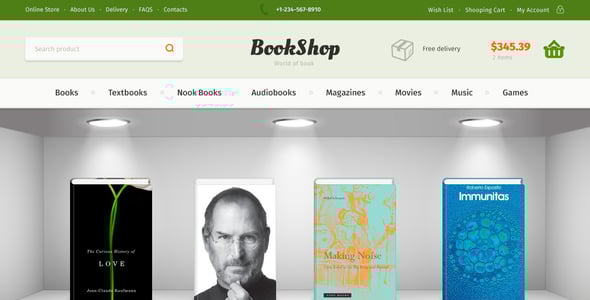 Bookshop Website Templates | ThemeForest