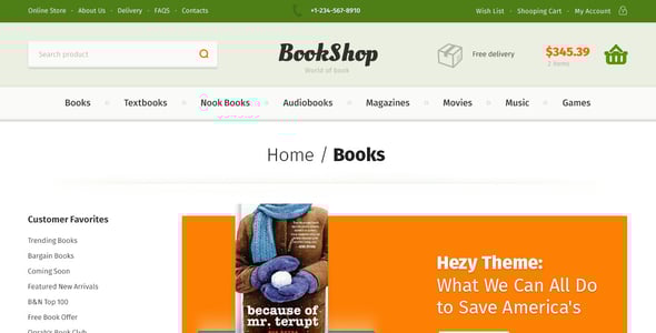 Bookshop Website Templates | ThemeForest