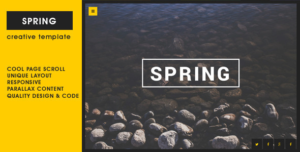 Spring - Creative One Page Template - Portfolio Creative