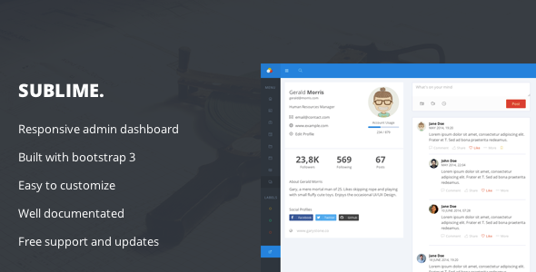 Sublime - Web Application Dashboard + Customizer Access - Admin Templates Site Templates
