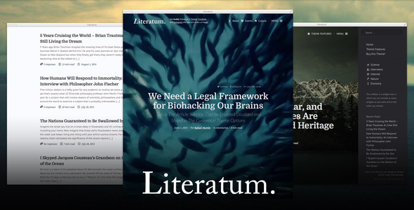 Literatum - Just Write - Blog / Magazine WordPress