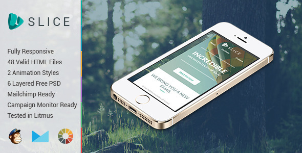 Slice Animation Responsive Email Template - Newsletters Email Templates