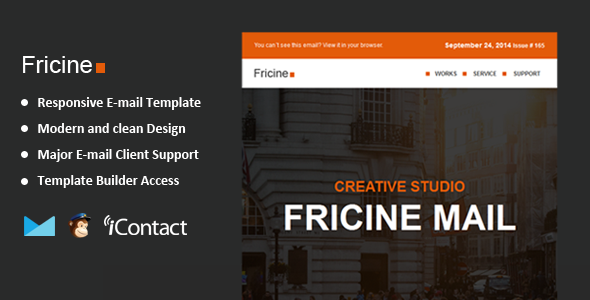 Fricine - Responsive Email + Themebuilder Access - Email Templates Marketing