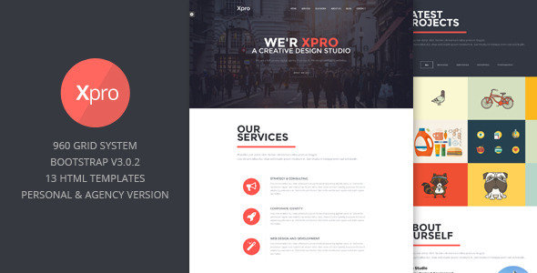 Xpro - Onepage Multipurpose Bootstrap HTML - Portfolio Creative