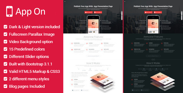 App on - Responsive Software Landing Page - Apps Technology