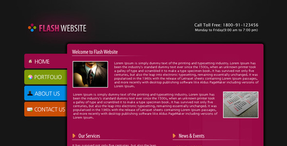 Flash Website Template - Portfolio Creative