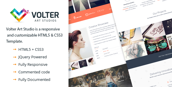 Volter Art Studio | Responsive One Page HTML5 & CSS3 - Creative Site Templates
