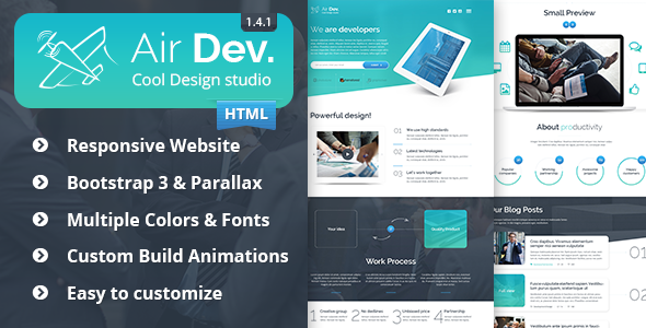 Air Dev - Responsive Website Template - Corporate Site Templates