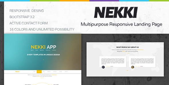 Nekki Creative HTML Template - Creative Landing Pages