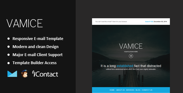 Vamice - Responsive Email + Themebuilder Access - Email Templates Marketing