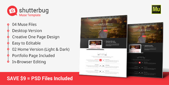 Shutterbug Muse PSD Template - Creative Muse Templates