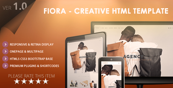Fiora - Multipage & Onepage HTML5 Website Template - Portfolio Creative