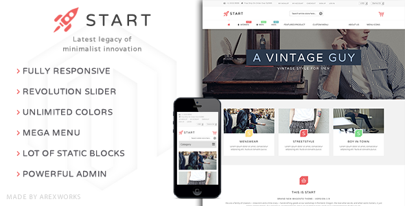 Start - Multi-Purpose Responsive Magento Theme - Fashion Magento