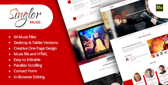 Singler Muse HTML Template - Creative Muse Templates