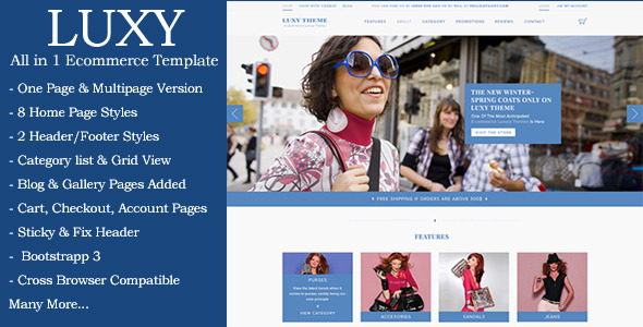 Luxy - Ecommerce HTML Template - Shopping Retail