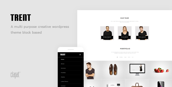 Trent - Wordpress Responsive One Page Parallax Theme - Creative WordPress