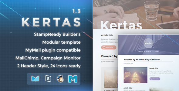 Kertas - Responsive Email Template - Newsletters Email Templates