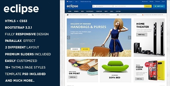Eclipse - Responsive Multipurpose HTML5 Template - Fashion Retail