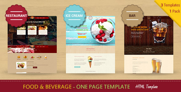 Food & Beverage Company One Page HTML - Food Retail