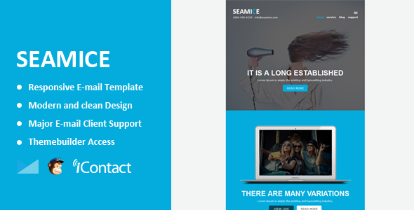 Seamice - Responsive Email + Themebuilder Access - Email Templates Marketing