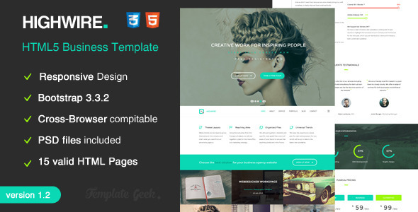 Highwire - HTML5 Responsive Business Template - Business Corporate