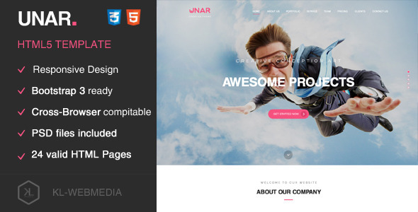 Unar - Creative HTML5 Template - Creative Site Templates