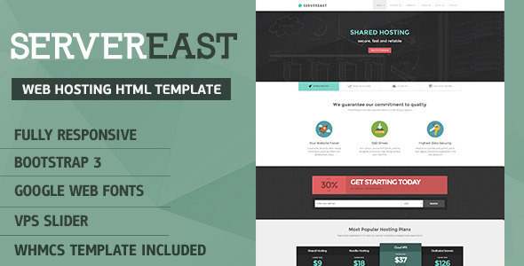 ServerEast - Web Hosting HTML Template - Hosting Technology
