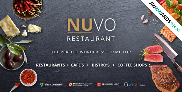 NUVO - Cafe & Restaurant WordPress Theme - Restaurants & Cafes Entertainment