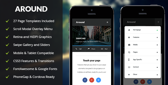Around Mobile - Mobile Site Templates