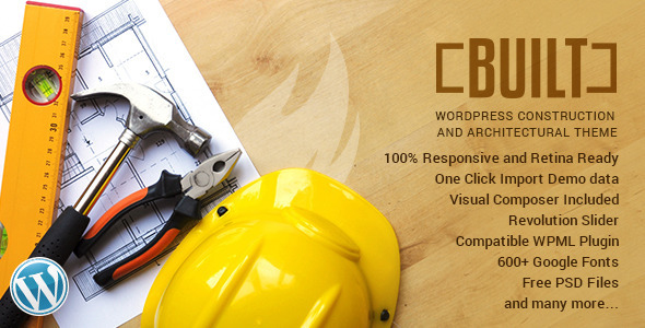 BUILT | Construction Business WordPress Theme - Business Corporate