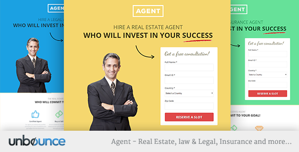 Unbounce Responsive Landing Page Template - Agents - Unbounce Landing Pages Marketing