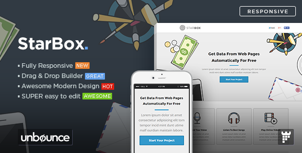 StarBox - Startup Unbounce Landing Page Template - Unbounce Landing Pages Marketing