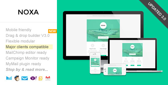 Noxa, Responsive Email with Template Builder - Email Templates Marketing