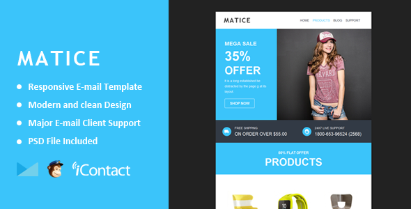 Matice - Responsive E-mail Template + Themebuilder Access - Email Templates Marketing