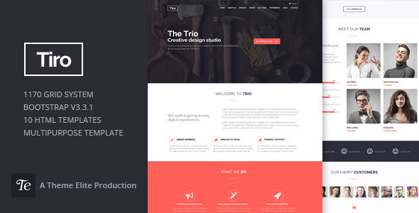 Trio - Bootstrap Responsive Multipurpose Template - Portfolio Creative