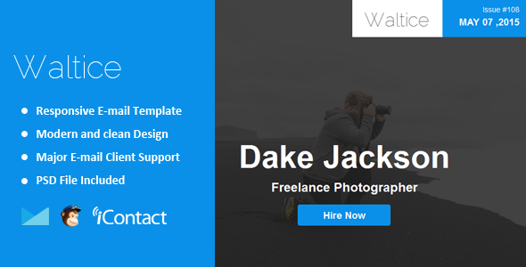 Waltice - Responsive Email + Themebuilder Access - Email Templates Marketing