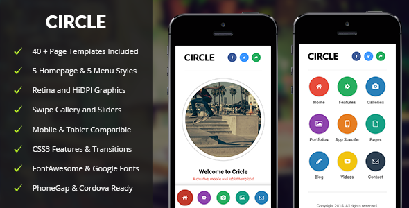 Circle Mobile - Mobile Site Templates