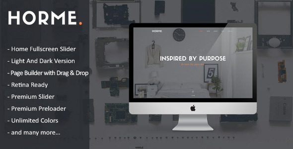 Horme - Clean One Page WordPress Theme - Portfolio Creative