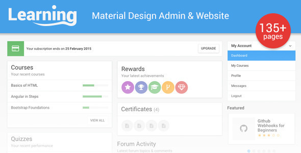 Learnly - Learning Management System Template - Admin Templates Site Templates