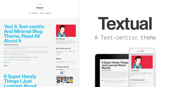 Textual - A Text-Centric WordPress Blog Theme - Personal Blog / Magazine