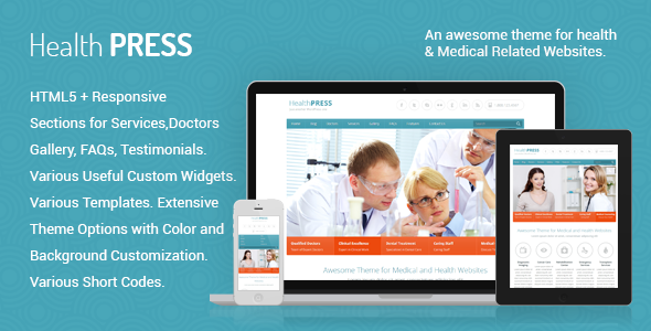 HealthPress - Medical WordPress Theme - Health & Beauty Retail