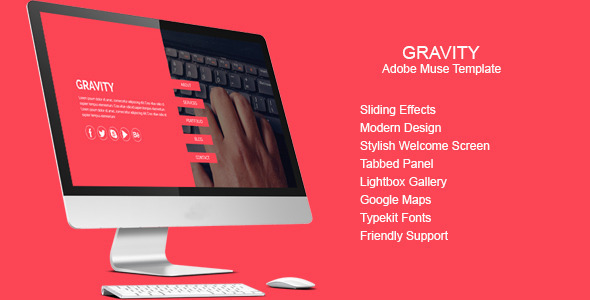 Gravity - Multi-purpose Muse Template - Corporate Muse Templates