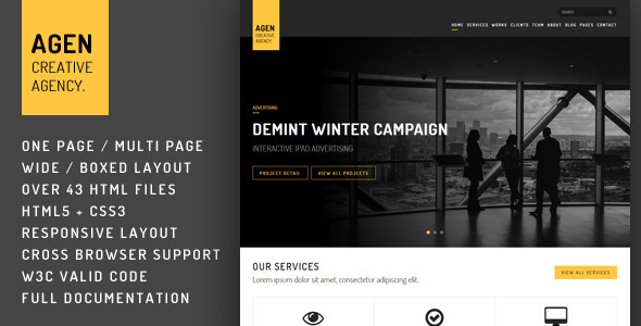 AGEN - HTML Template - Creative Site Templates