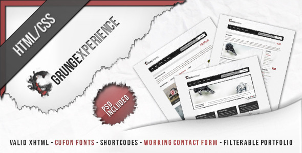Grungexperience - Premium HTML Template - Creative Site Templates