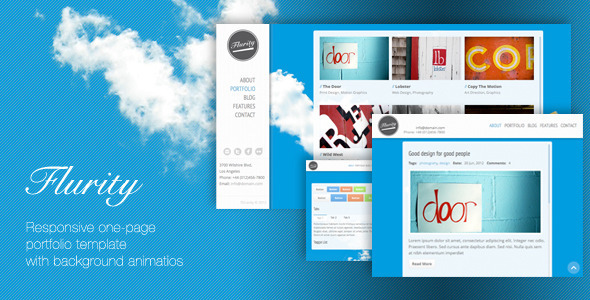 Flurity - Responsive One Page Template - Portfolio Creative